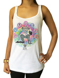 Jersey Top Buddha Chakra Symbols Yoga Pose Meditation, Bitilasana Cow Pose JTK1084