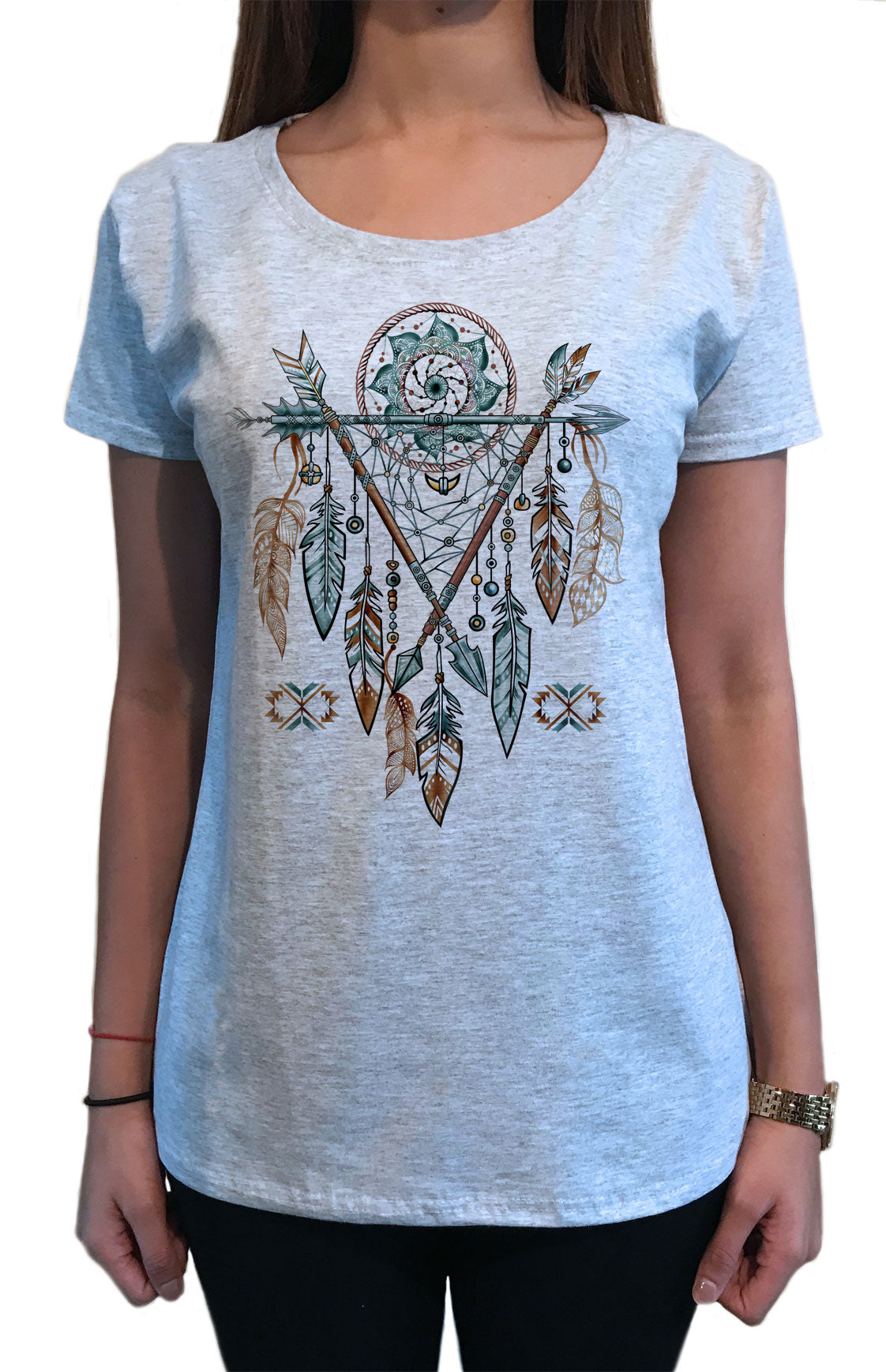 teespotfashions Native American Dreamcatcher Design Women's T-Shirt