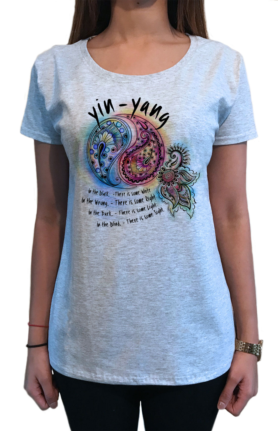 Women's T-Shirt ing Yang Chinese Symbol Graphic Yin Yang Ethnic